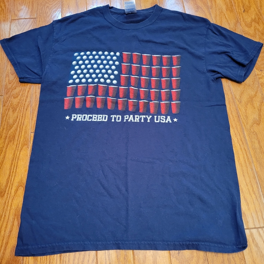 Beer Pong Flag Tshirt